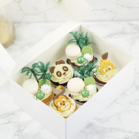 Cupcakes met als thema jungle, safari of dieren